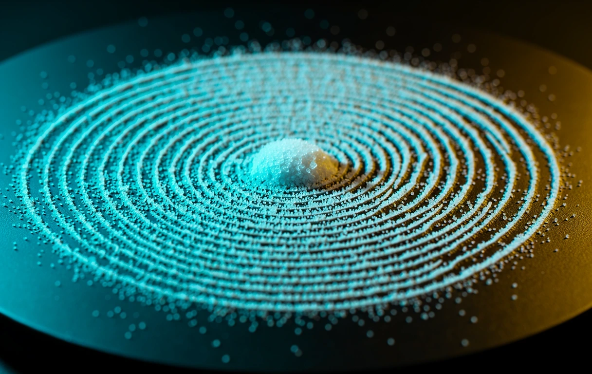 Cymatic resonance patterns representing sound clarity